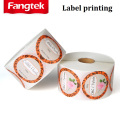 Printing Custom Vinyl Paper Circle Adhesive Sticker Label Rolls for Plastic Bags